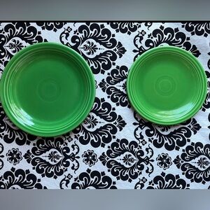 Fiestaware Medium Green 7 inch and 6 inch Plates